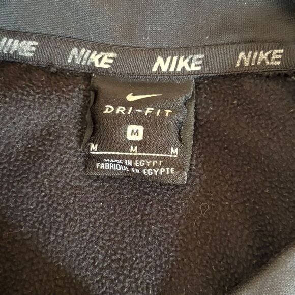 Nike Men's Therma Quarter Zip Training Top Dri Fit Front Pocket Medium Black - Picture 5 of 9